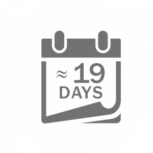 Endist allt að 19 dagar